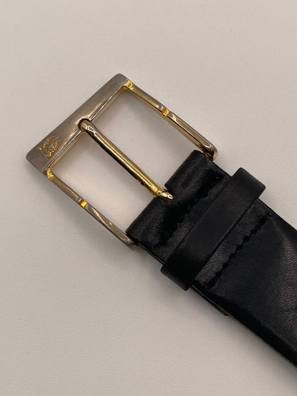 Christian Dior Black Leather Belt Size M/L