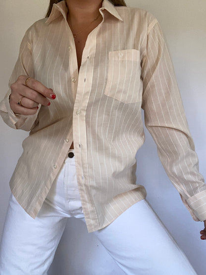 Christian Dior Logo Striped Button Up Size S/M