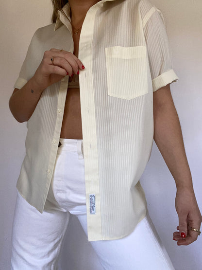 Christian Dior Logo Short Sleeve Button Up Size S/M