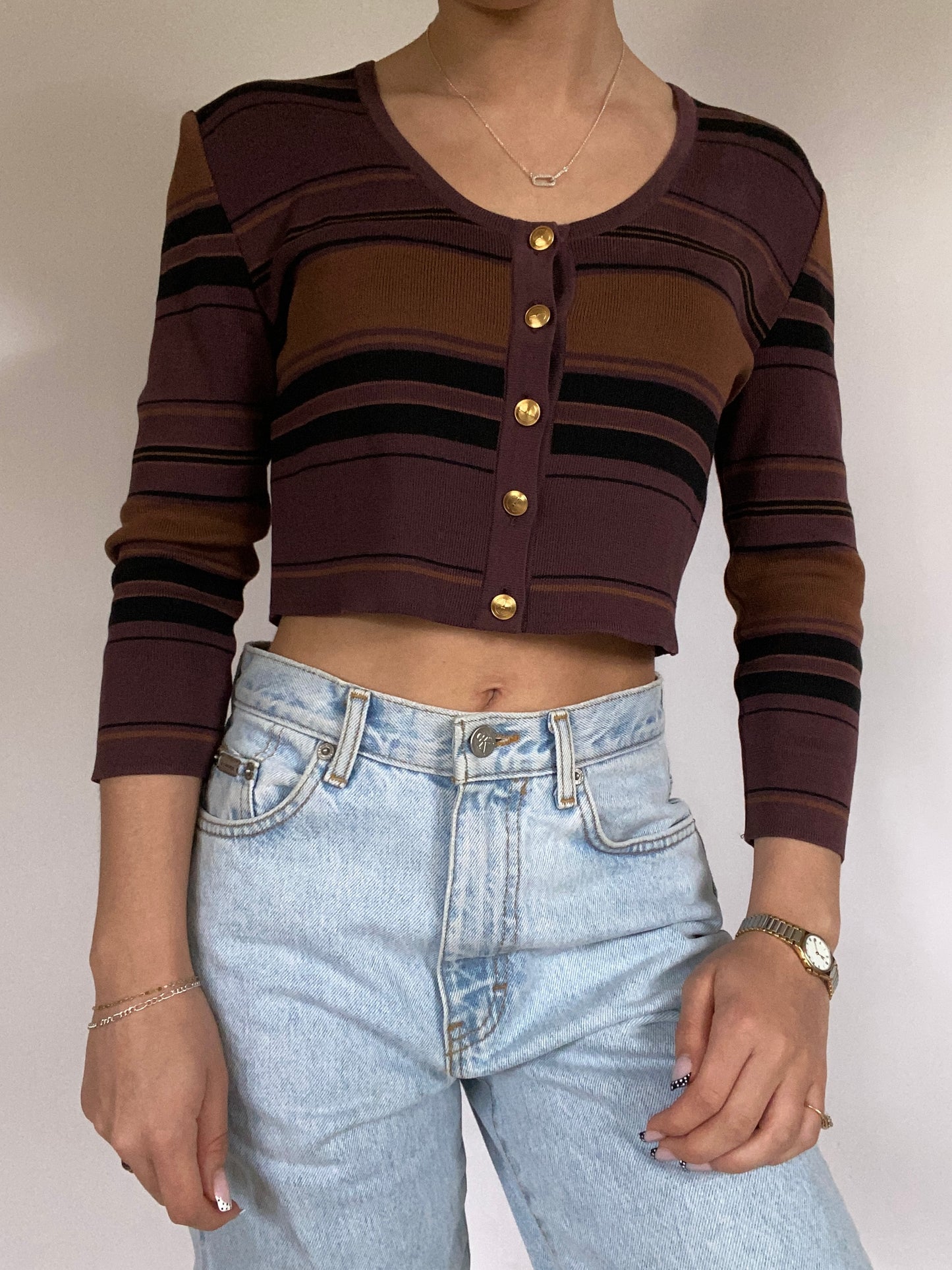 Gucci Logo Knit Cropped Top Size S/M