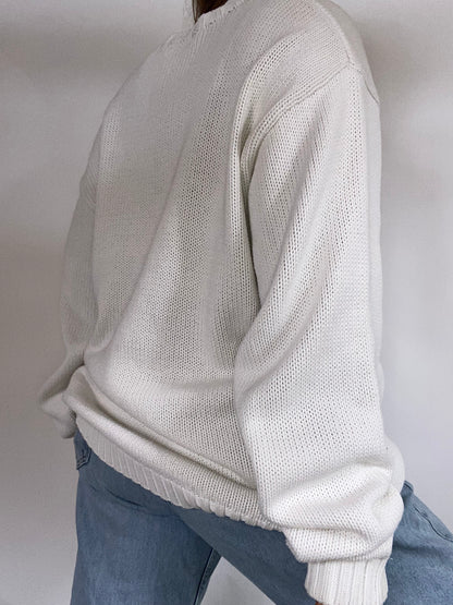 Yves Saint Laurent Logo Knit Sweater Size L/XL