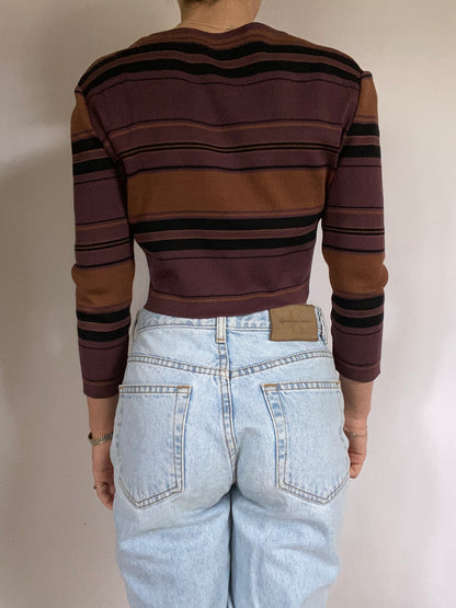 Gucci Logo Knit Cropped Top Size S/M