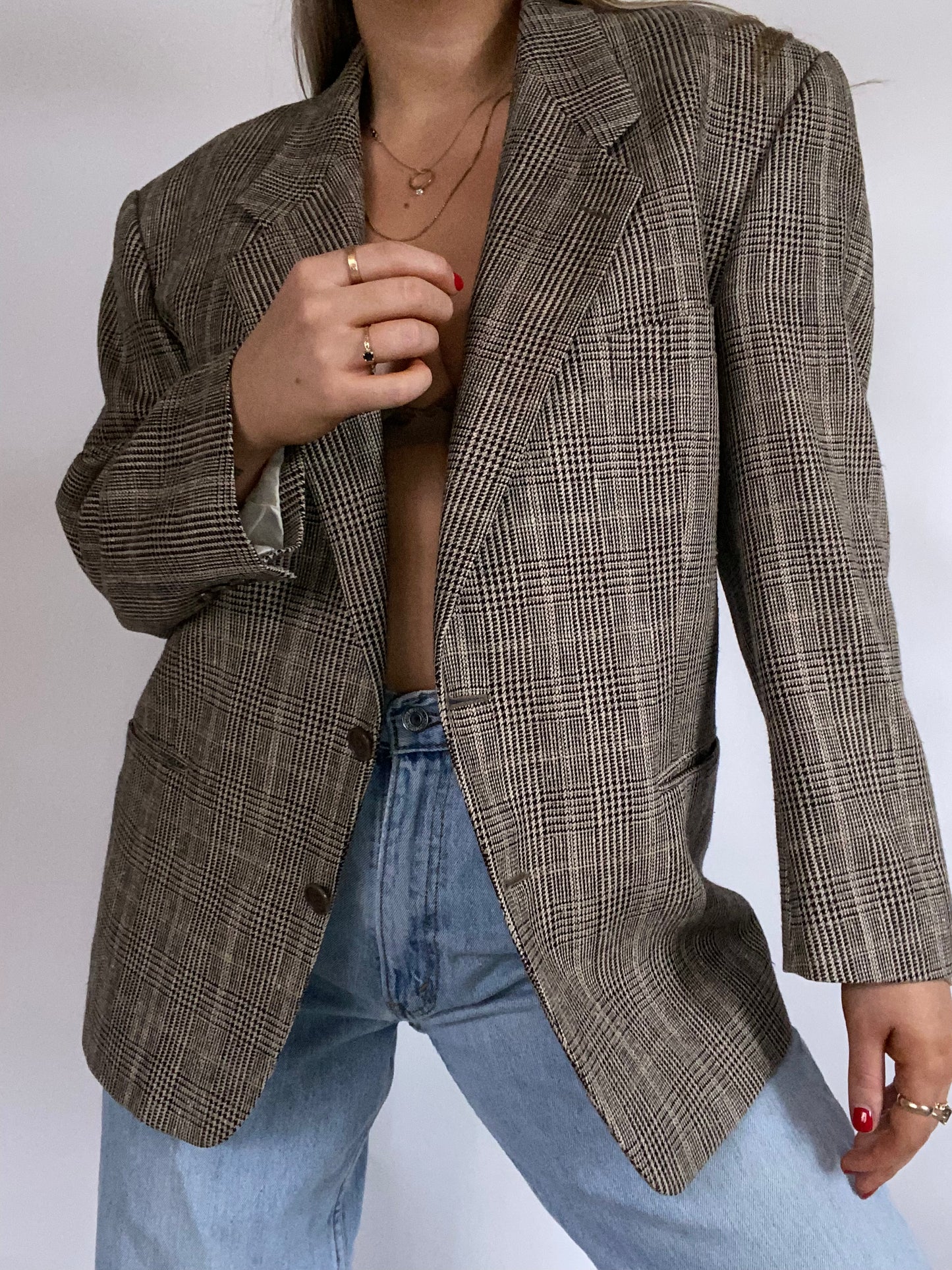 Yves Saint Laurent Plaid Blazer Size M/L