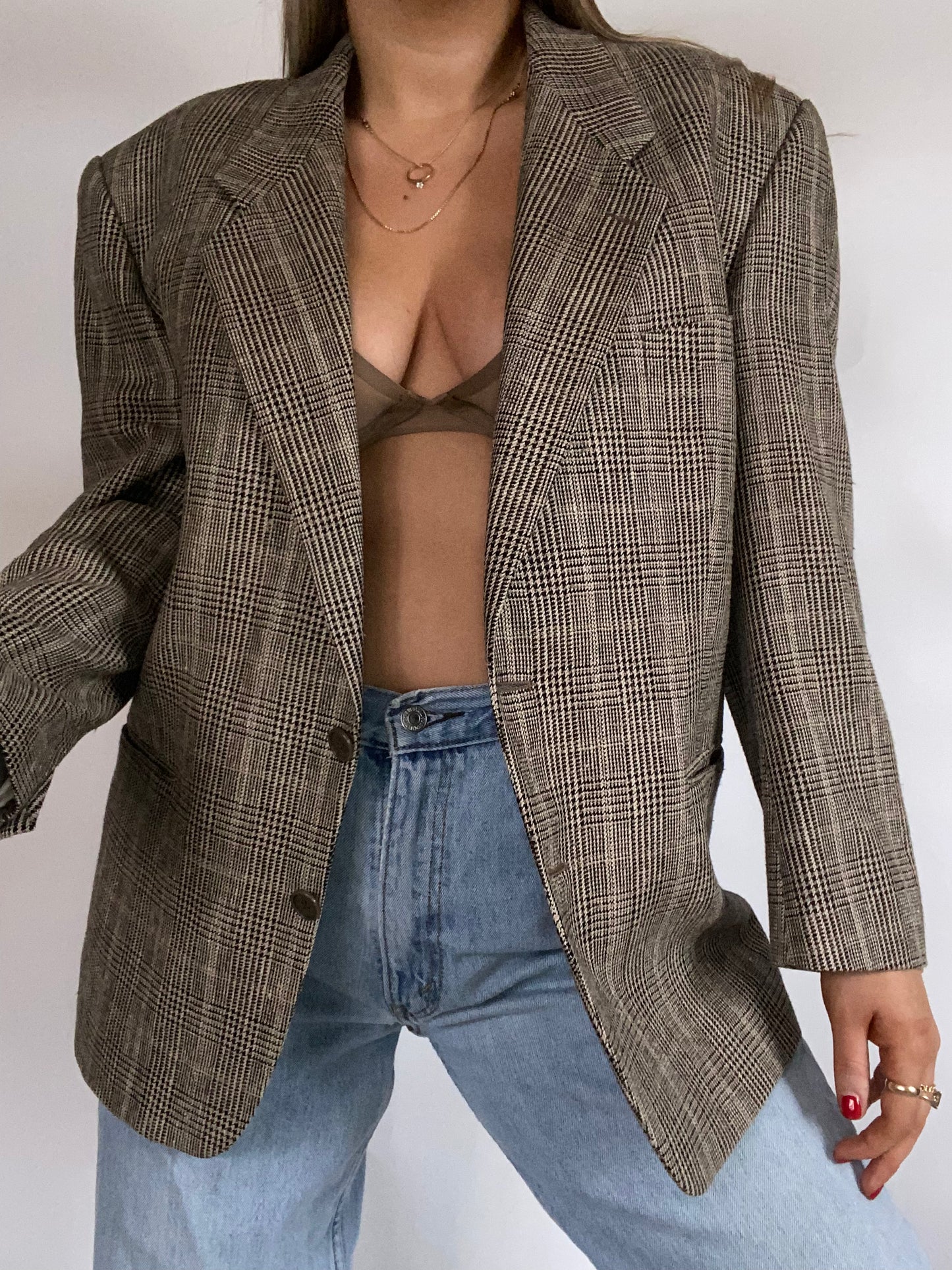Yves Saint Laurent Plaid Blazer Size M/L