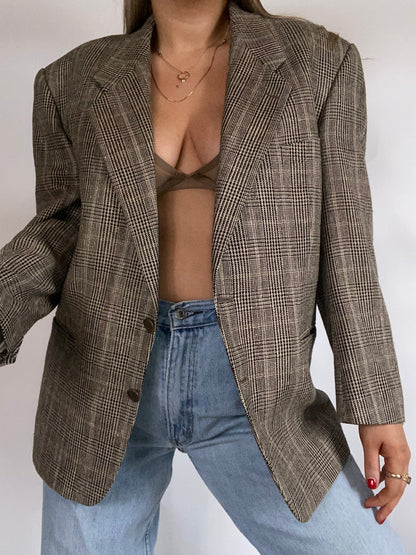 Yves Saint Laurent Plaid Blazer Size M/L