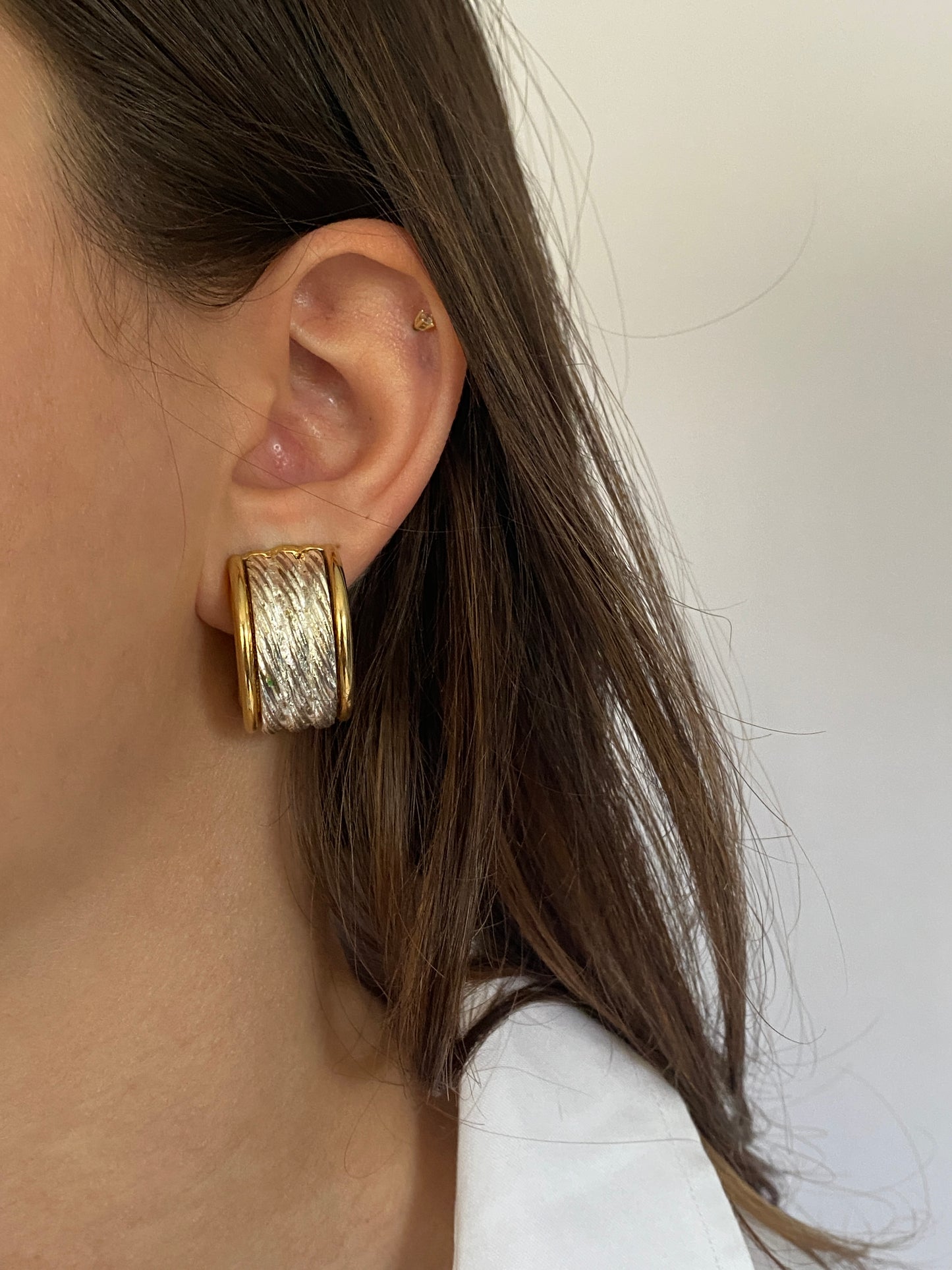 Givenchy Two Tone Hoop Earrings