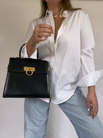 Salvatore Ferragamo Leather Gancini Bag