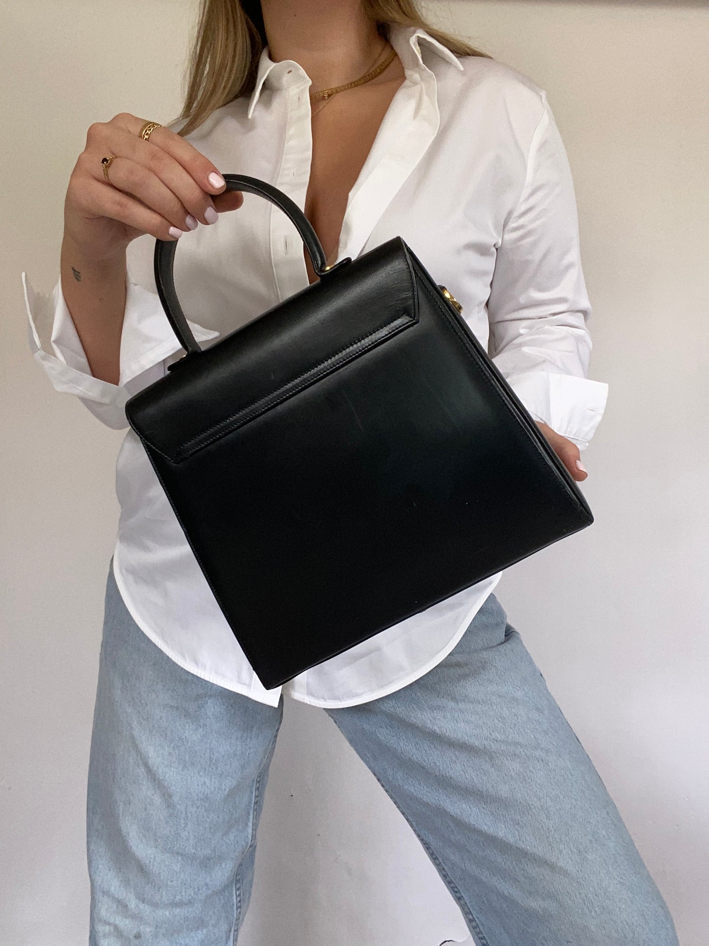 Salvatore Ferragamo Leather Gancini Bag