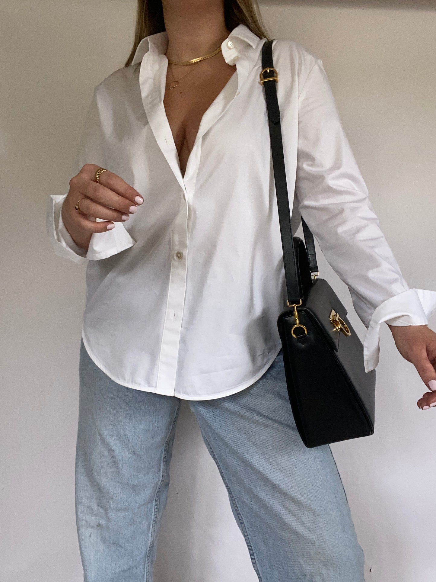 Salvatore Ferragamo Leather Gancini Bag