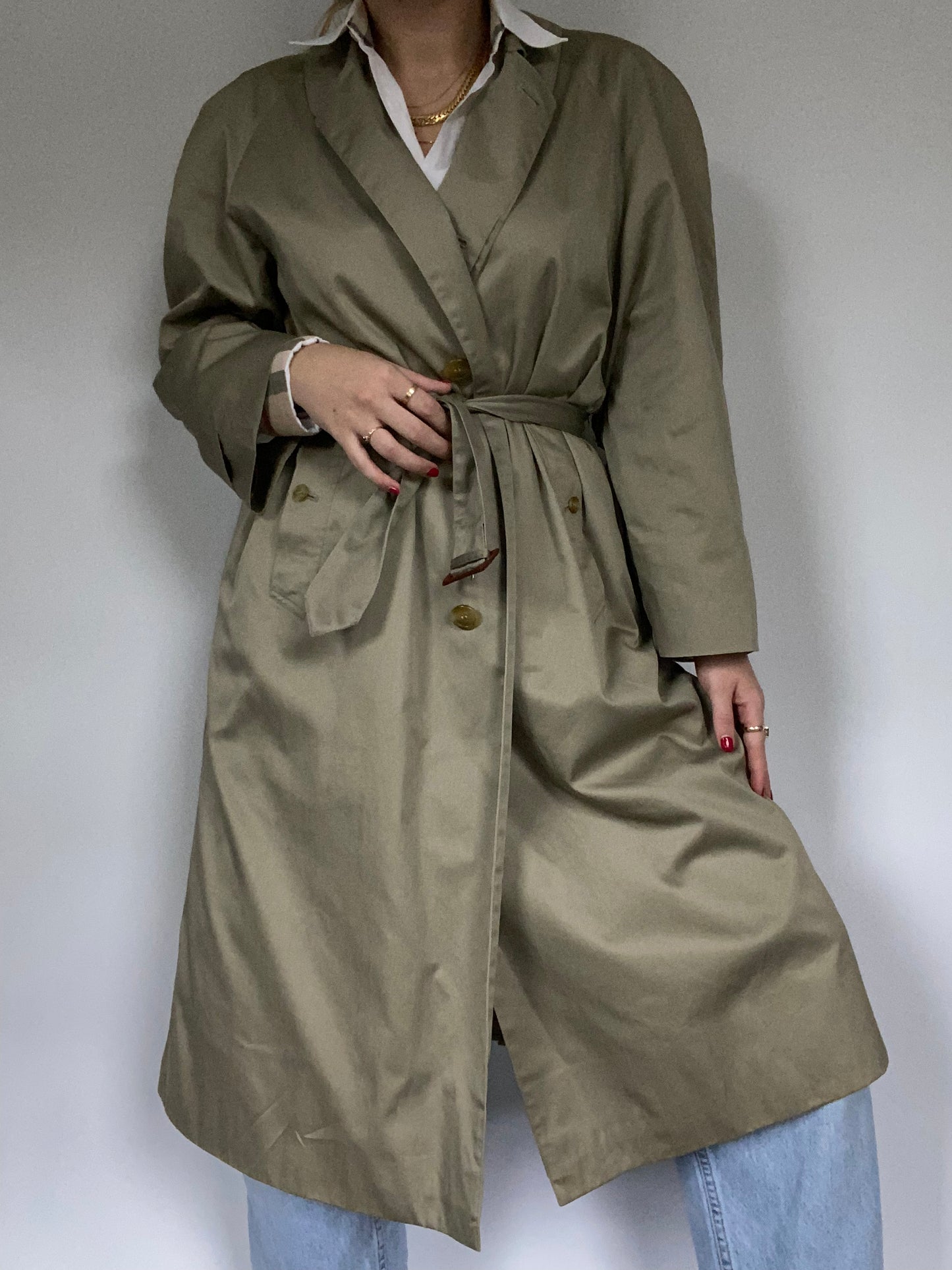 Nova Check Khaki Burberry Trench Size M