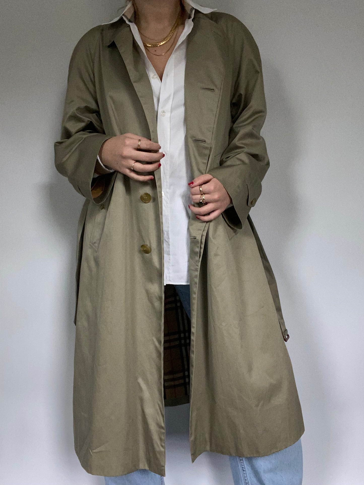 Nova Check Khaki Burberry Trench Size M