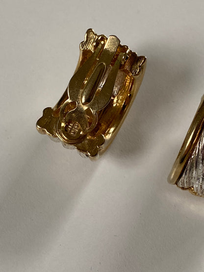 Givenchy Two Tone Hoop Earrings