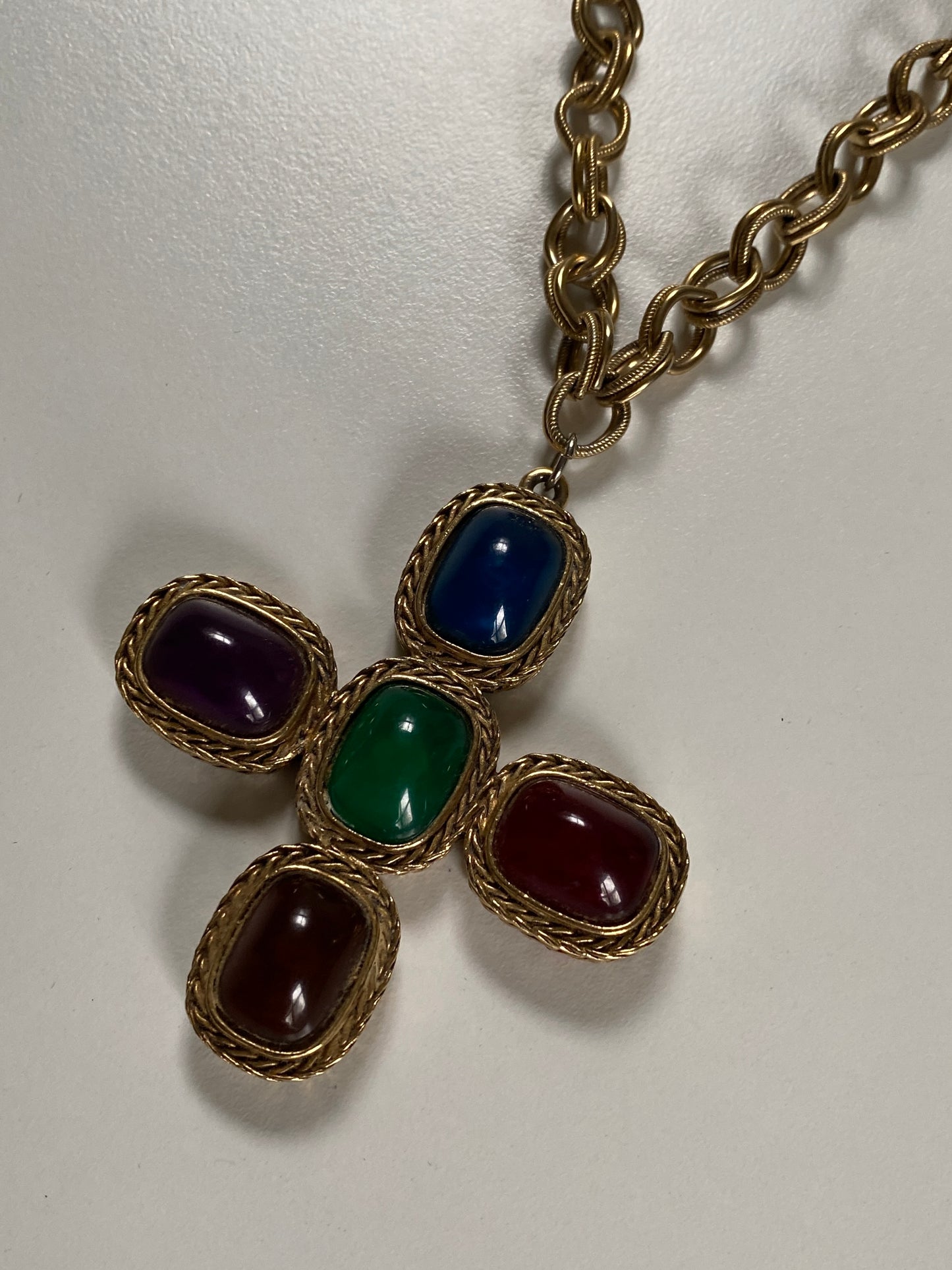 Givenchy Cabochon Cross Pendant