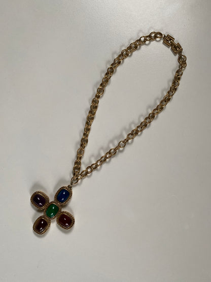 Givenchy Cabochon Cross Pendant