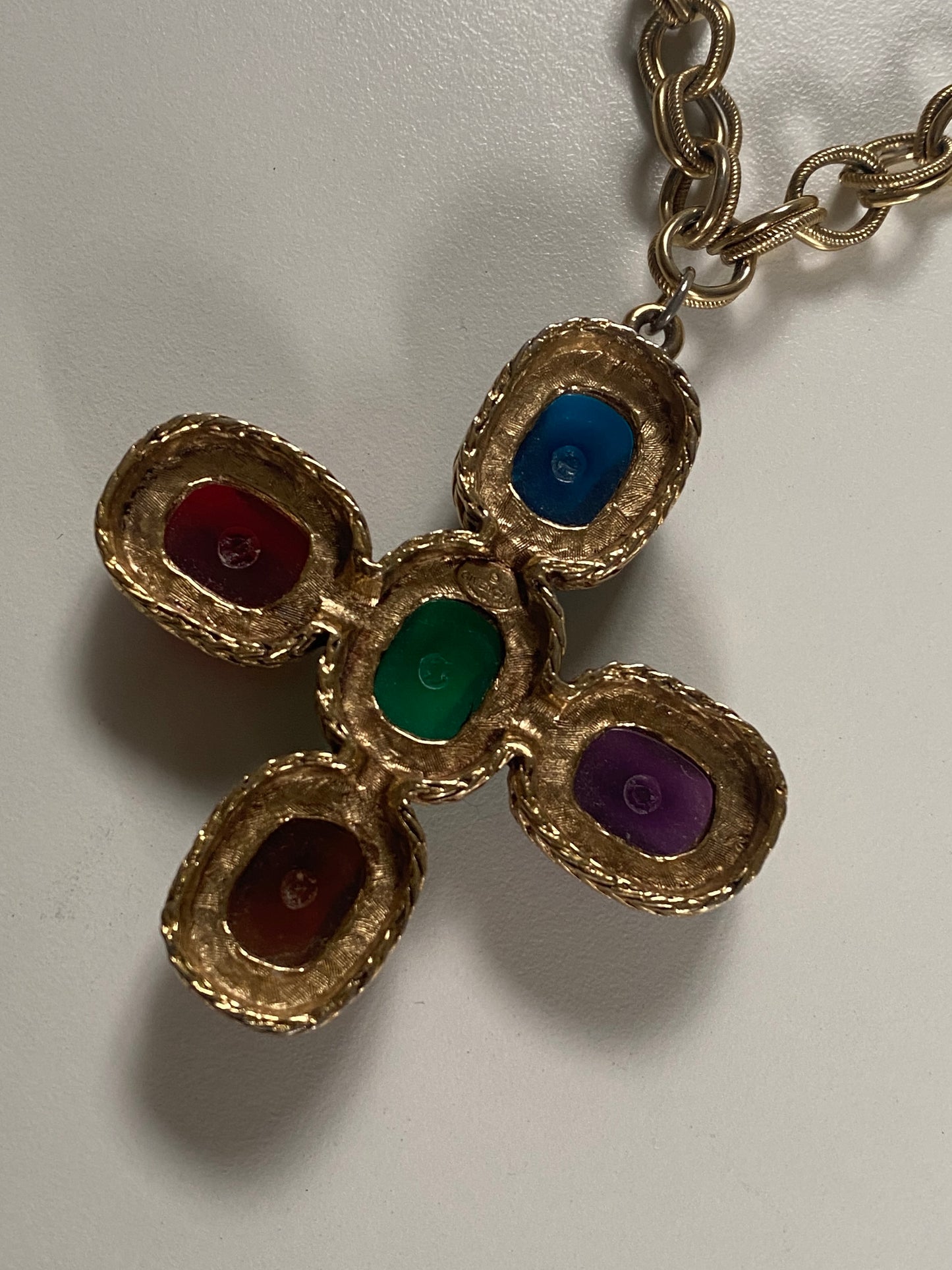Givenchy Cabochon Cross Pendant