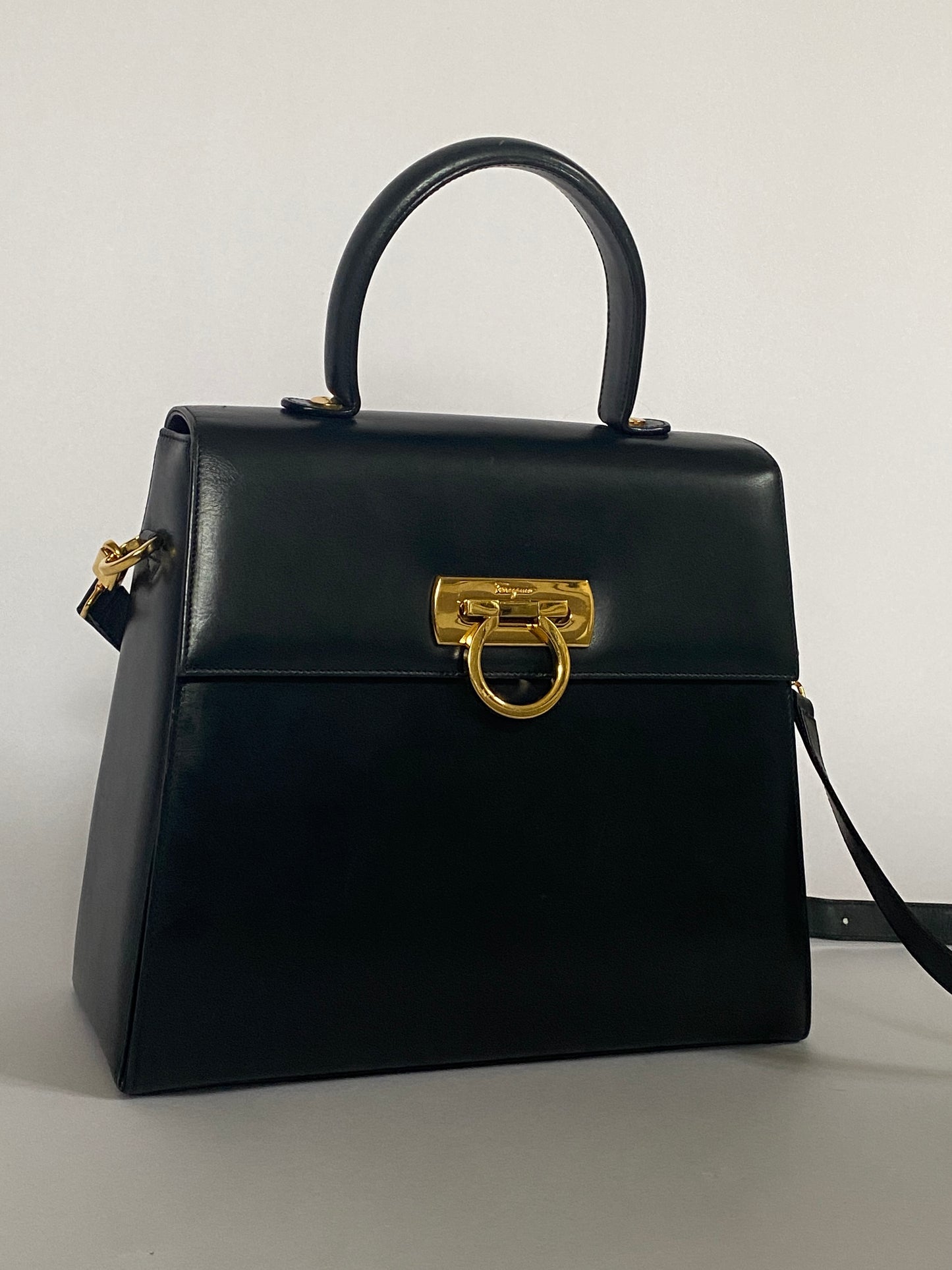 Salvatore Ferragamo Leather Gancini Bag