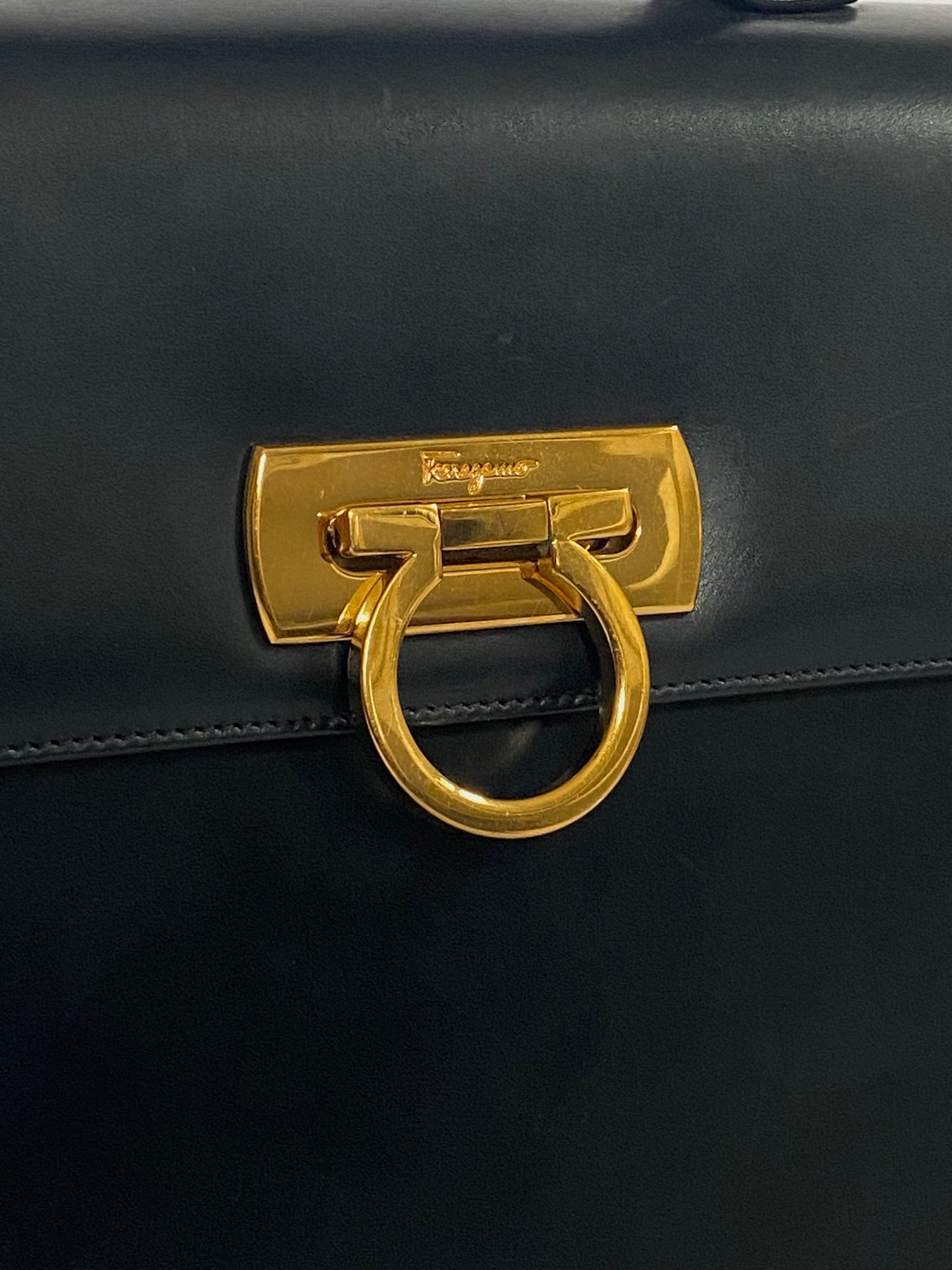 Salvatore Ferragamo Leather Gancini Bag