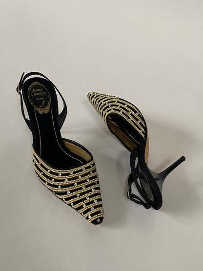 Rene Caovilla Pearl Heels Size 7.5