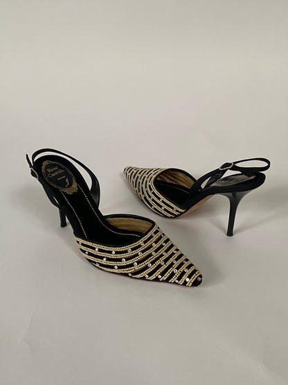 Rene Caovilla Pearl Heels Size 7.5