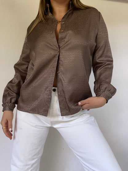 Givenchy Monogram Logo Button Up Size M