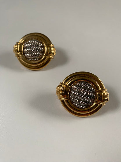 Givenchy Stamped Two Toned Earrings