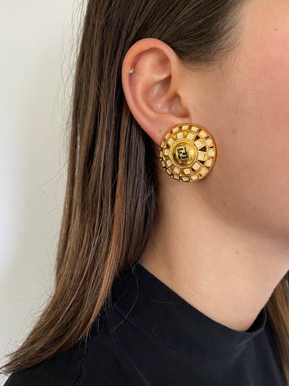 Fendi Logo Earrings