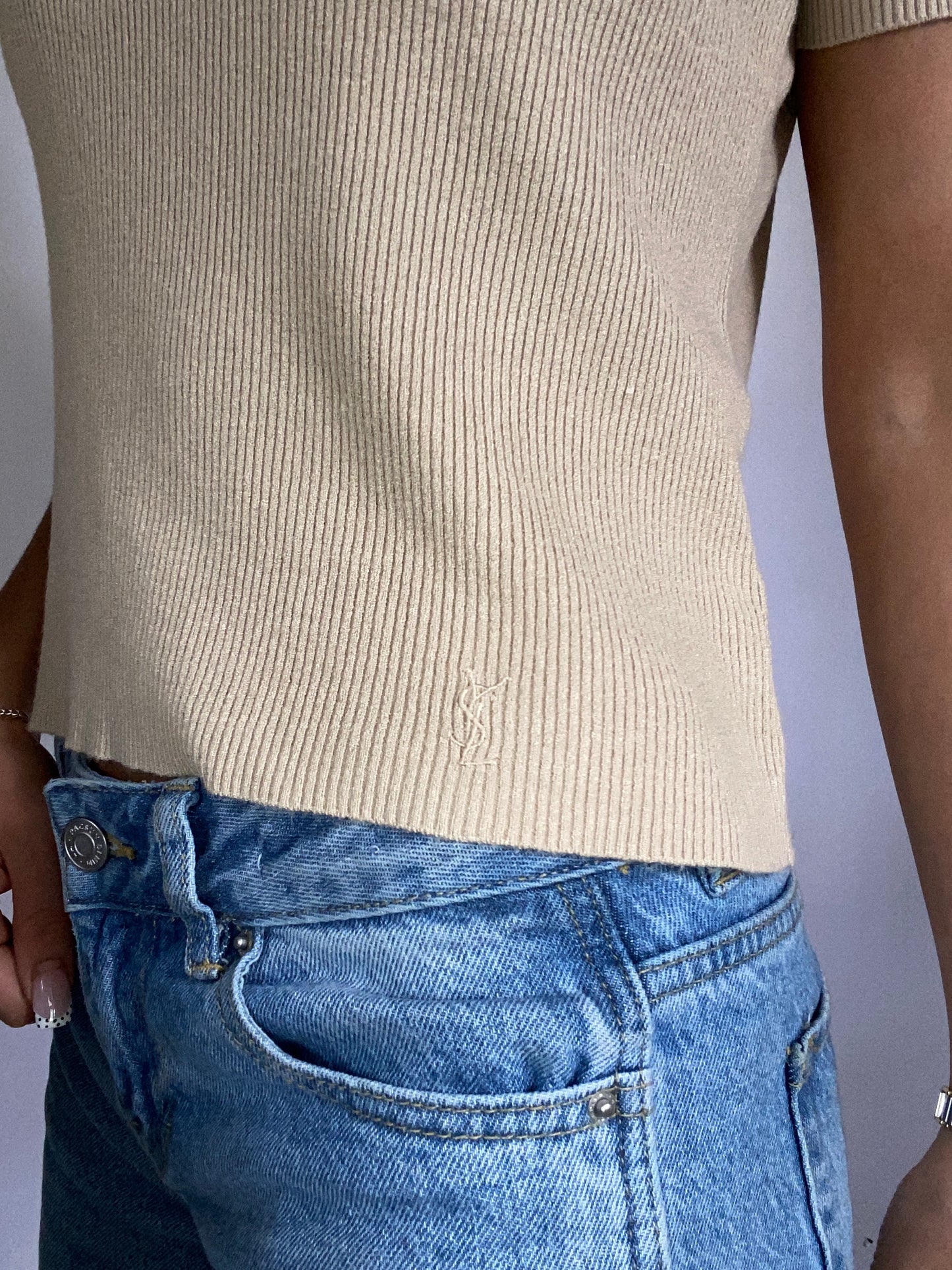 Yves Saint Laurent Knit Short Sleeve Size S/M