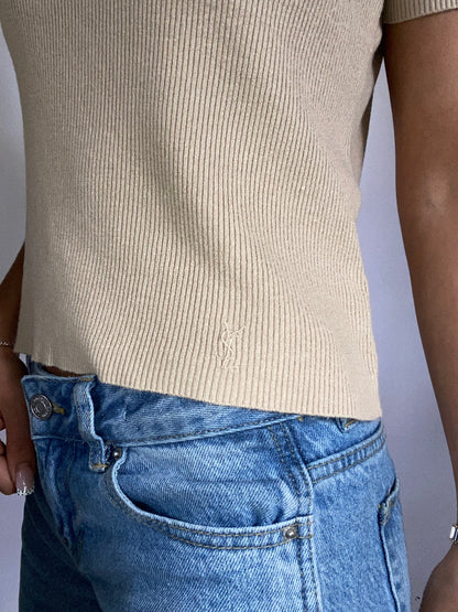 Yves Saint Laurent Knit Short Sleeve Size S/M