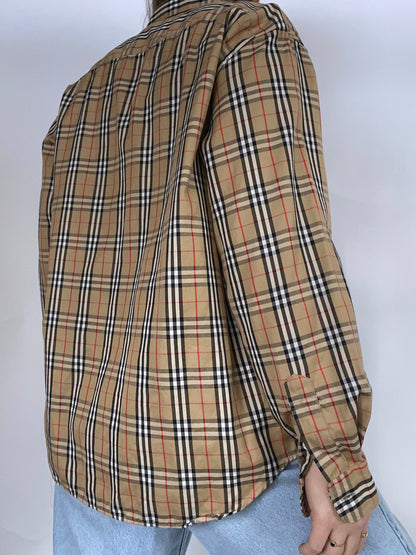 Burberry Nova Check Pattern Button Up Size 6