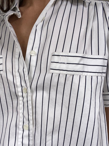 Celine Logo Short Sleeve Button Up Size S/M