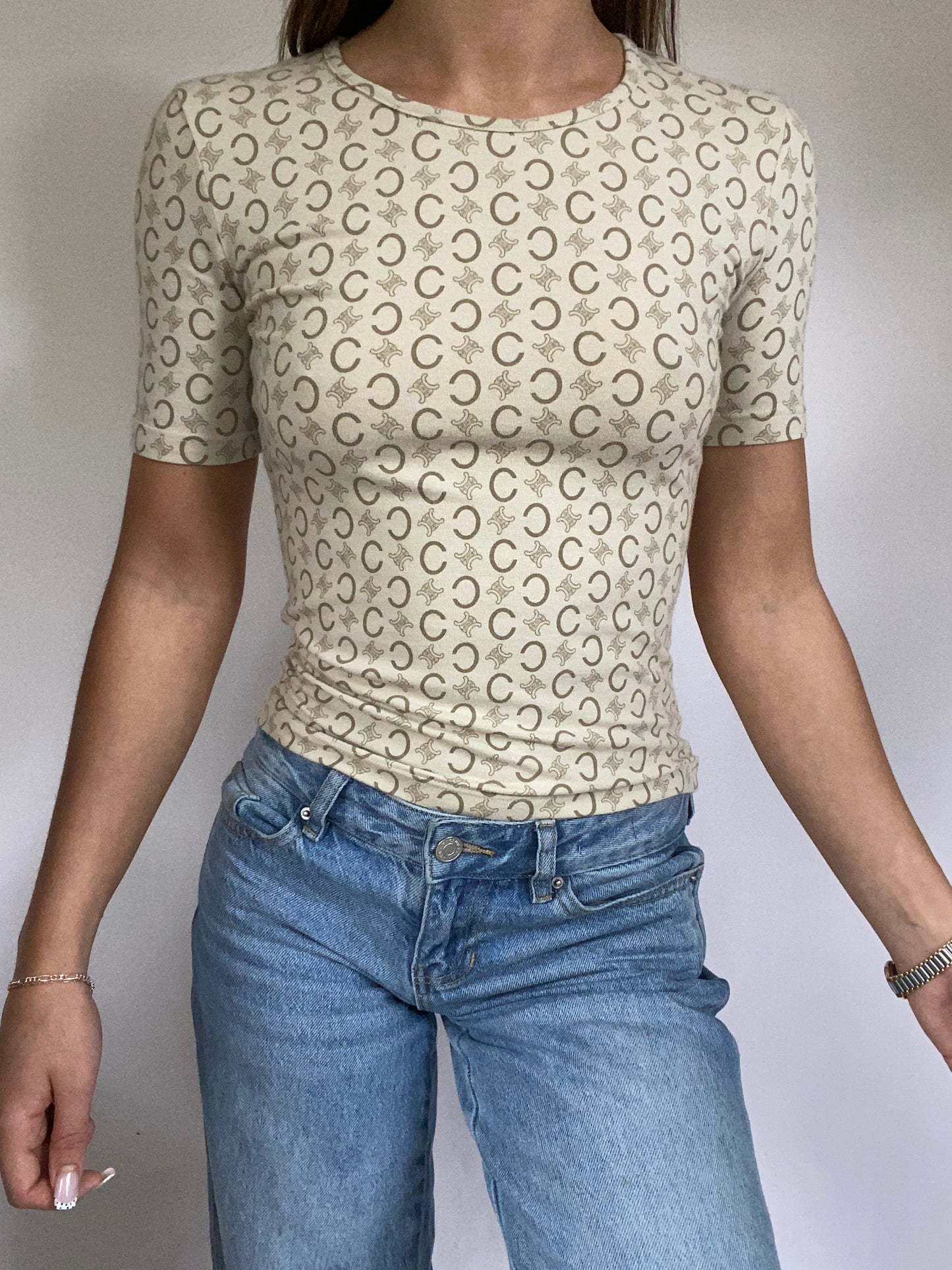 Celine Monogram Logo Short Sleeve Size XS/S