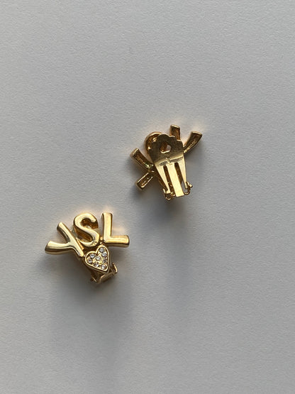 Yves Saint Laurent Logo Earrings