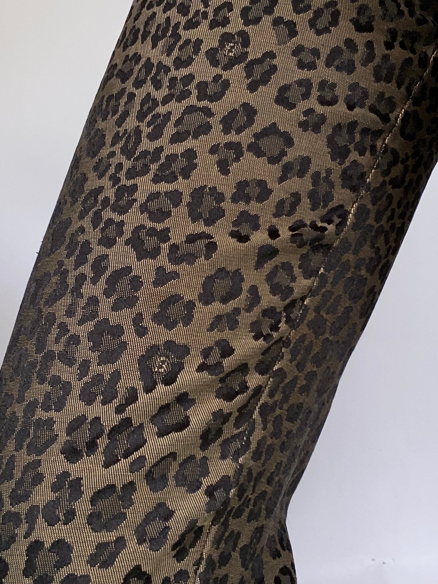 Fendi Monogram Logo Leopard Print Pants Size 25