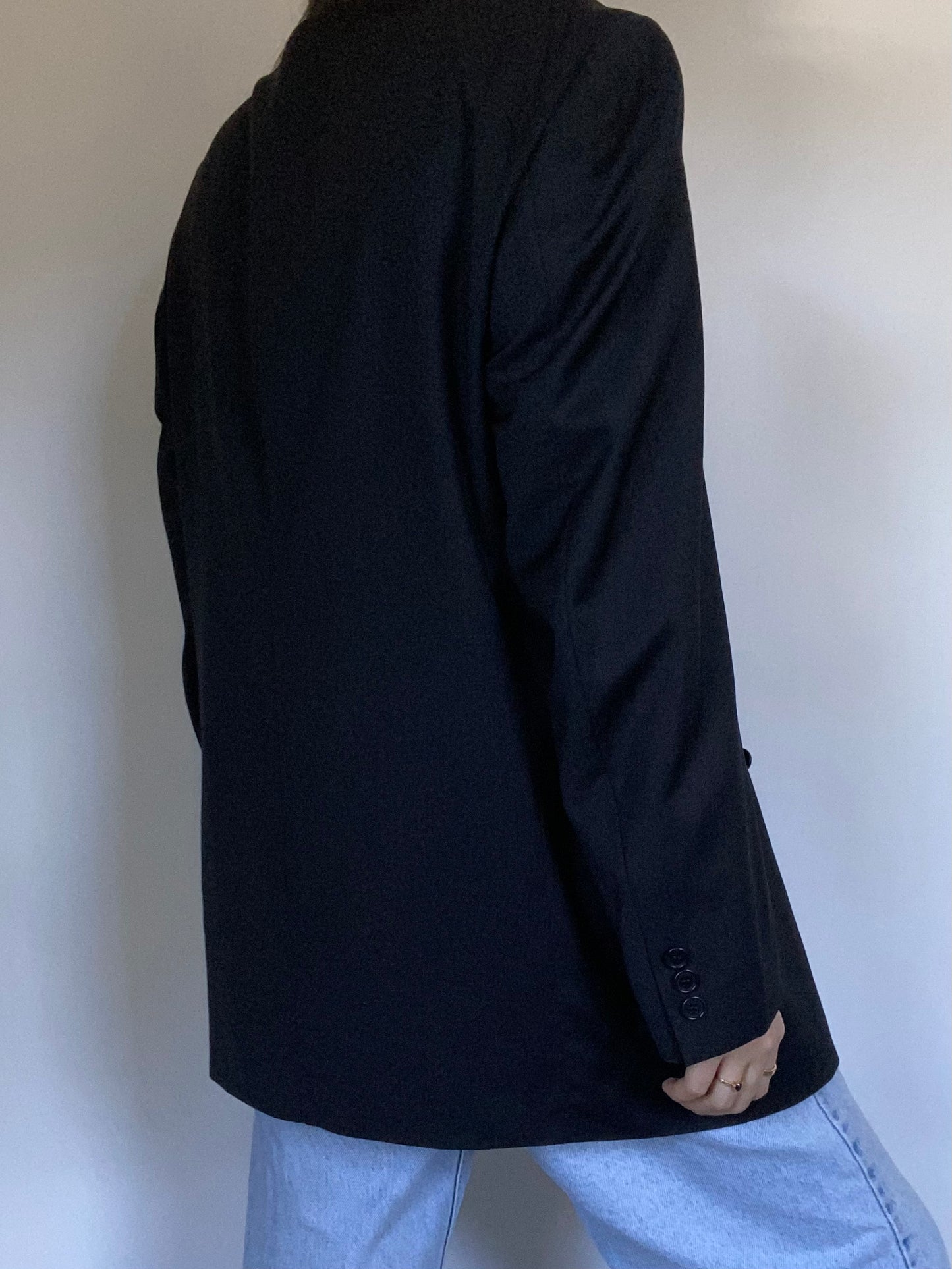 Loro Piana Double Breasted Black Blazer Size M