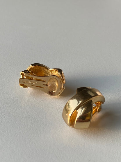 Christian Dior Gold X Earrings