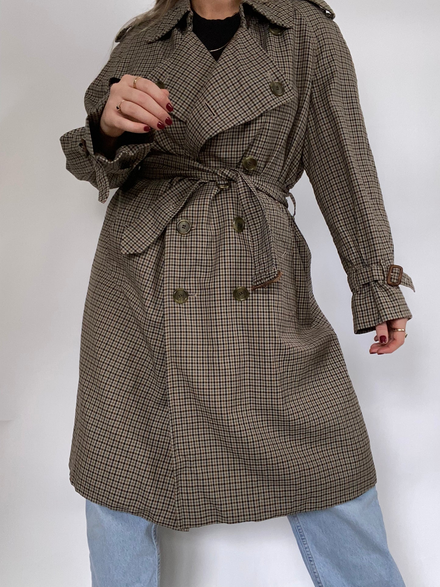 Burberry Glen Check Trench Size M/L