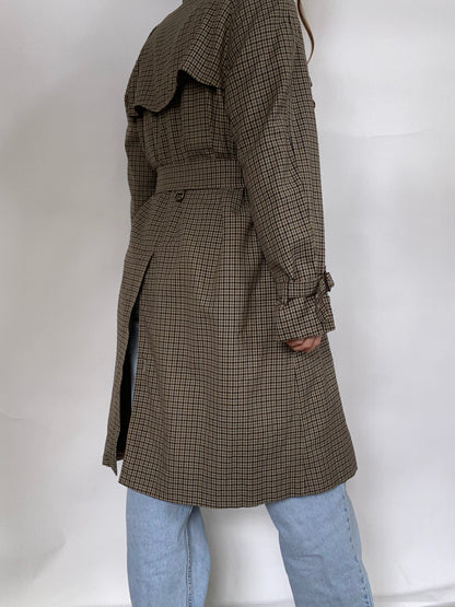 Burberry Glen Check Trench Size M/L