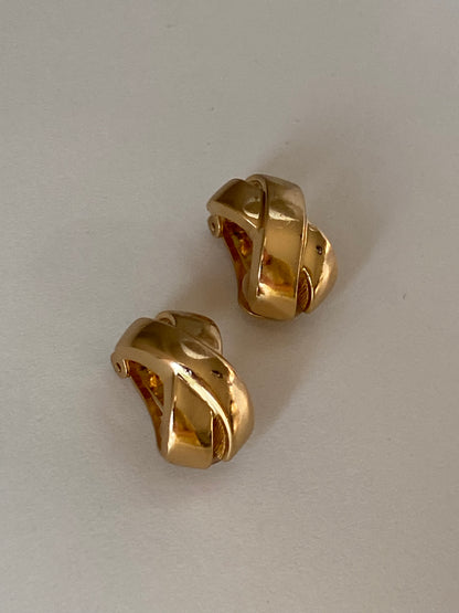 Christian Dior Gold X Earrings