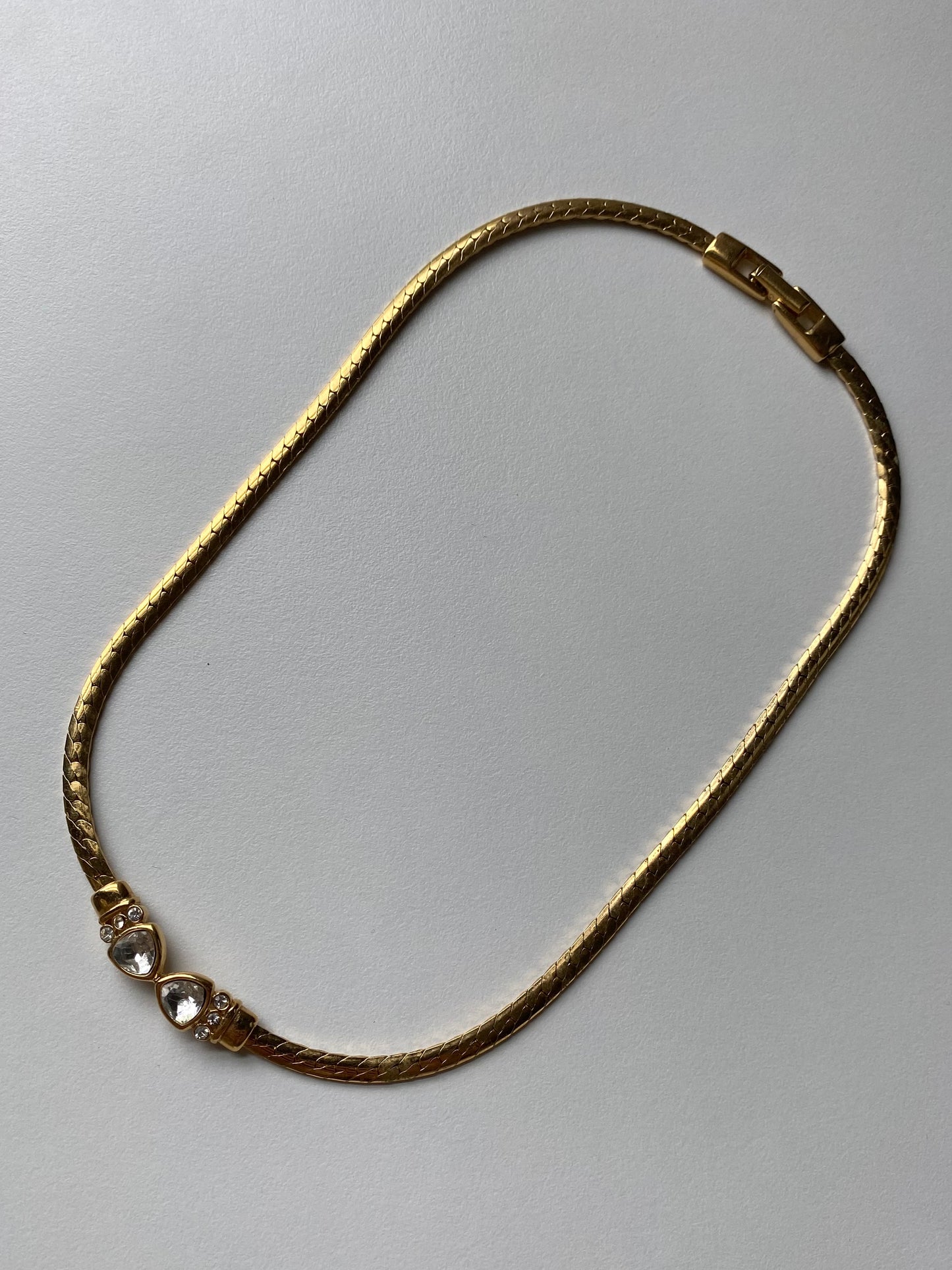 Givenchy Twin Rhinestone Necklace