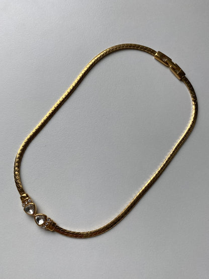 Givenchy Twin Rhinestone Necklace