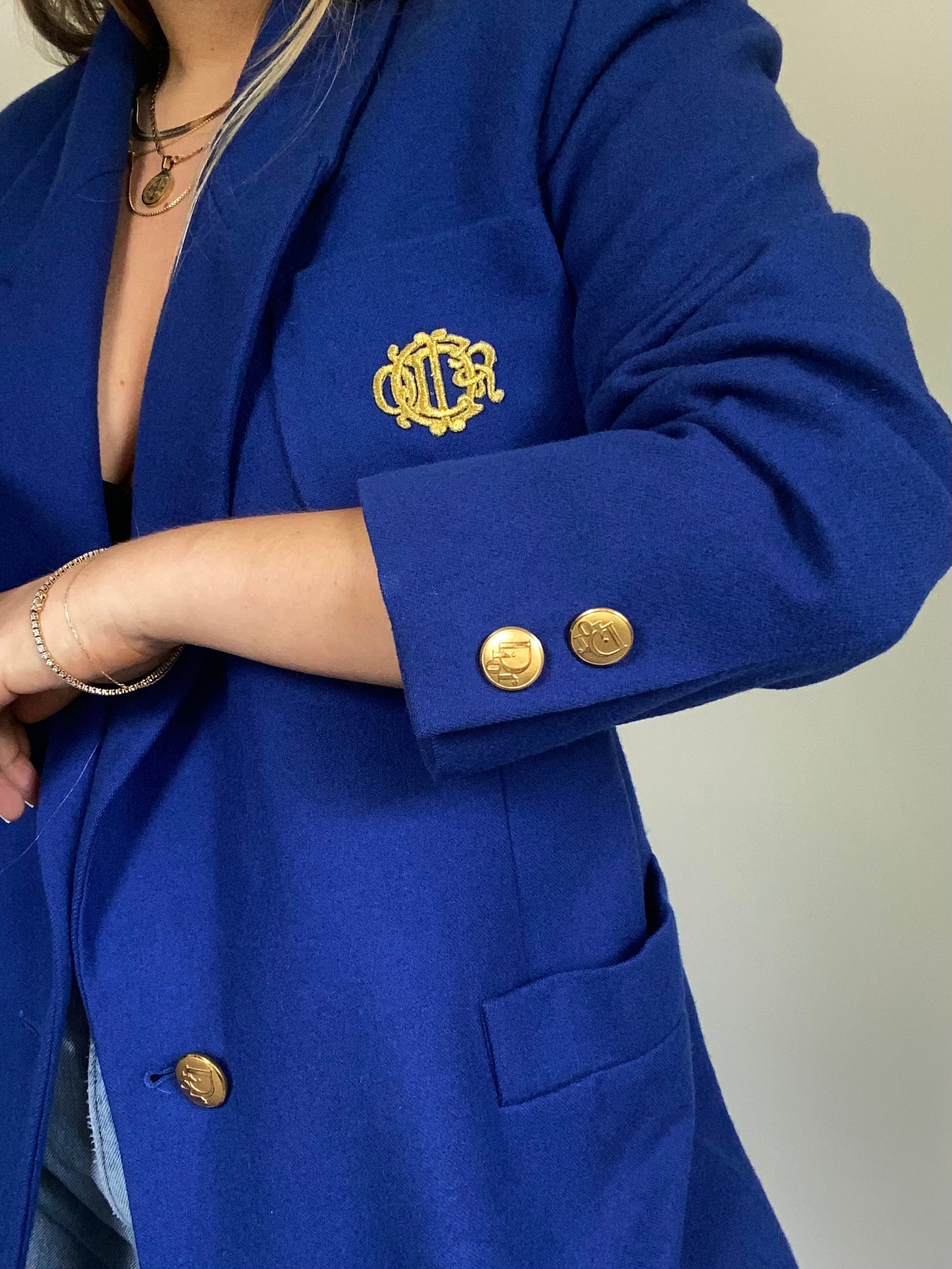 Christian Dior Blue Blazer Size L