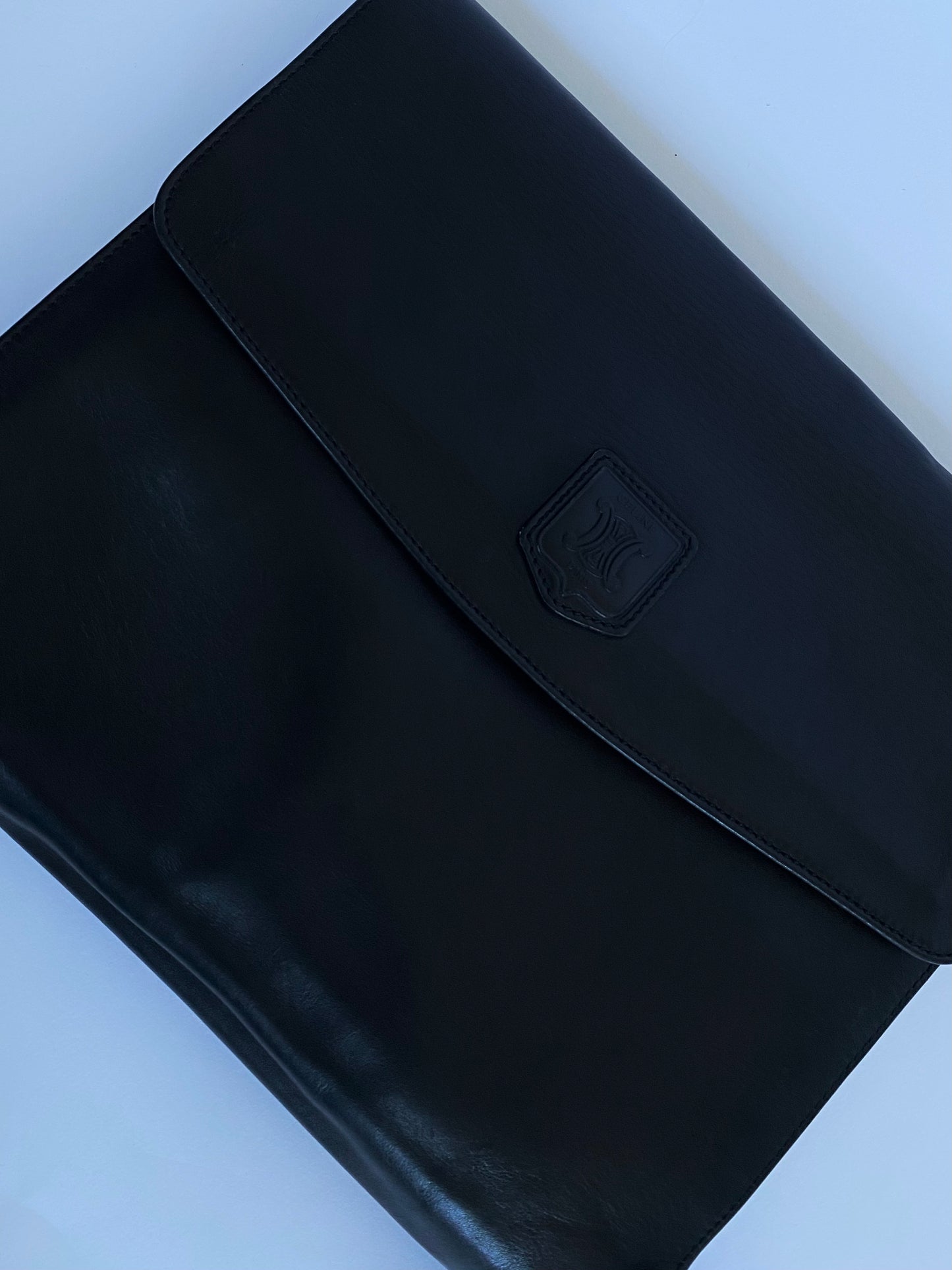 Celine Triomphe Leather Clutch