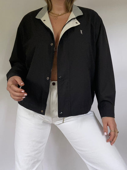 Yves Saint Laurent Logo Lightweight Jacket Size M
