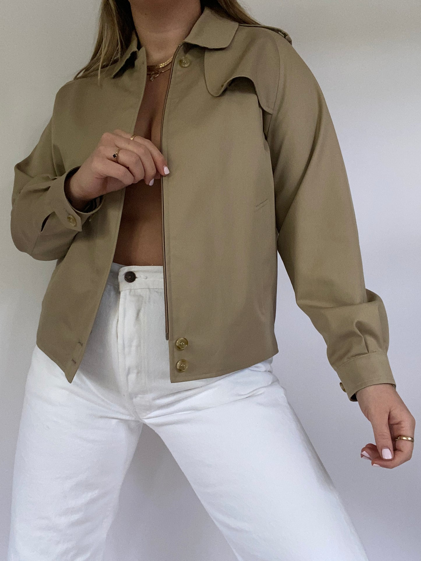 Nova Check Khaki Burberry Bomber Jacket Size S