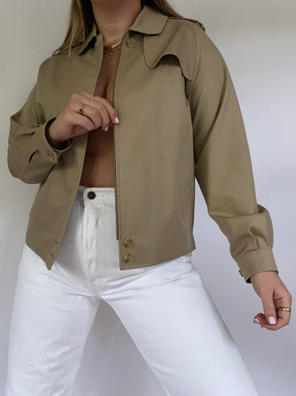 Nova Check Khaki Burberry Bomber Jacket Size S