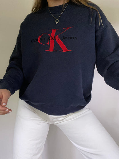 Calvin Klein Navy Pullover Size S/M