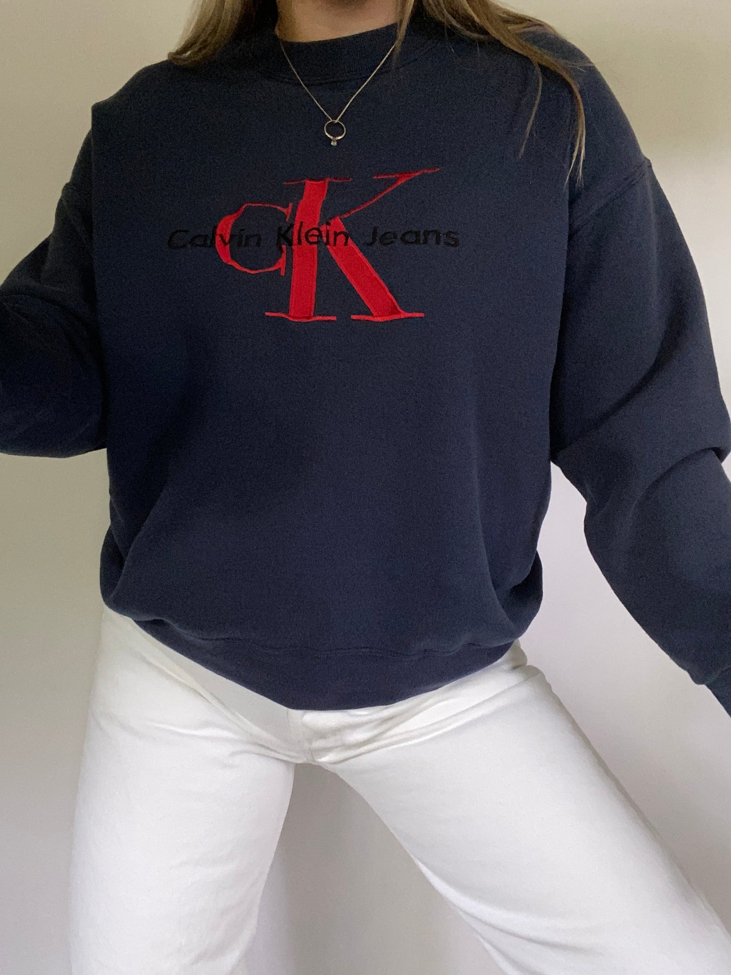 Calvin Klein Navy Pullover Size S/M