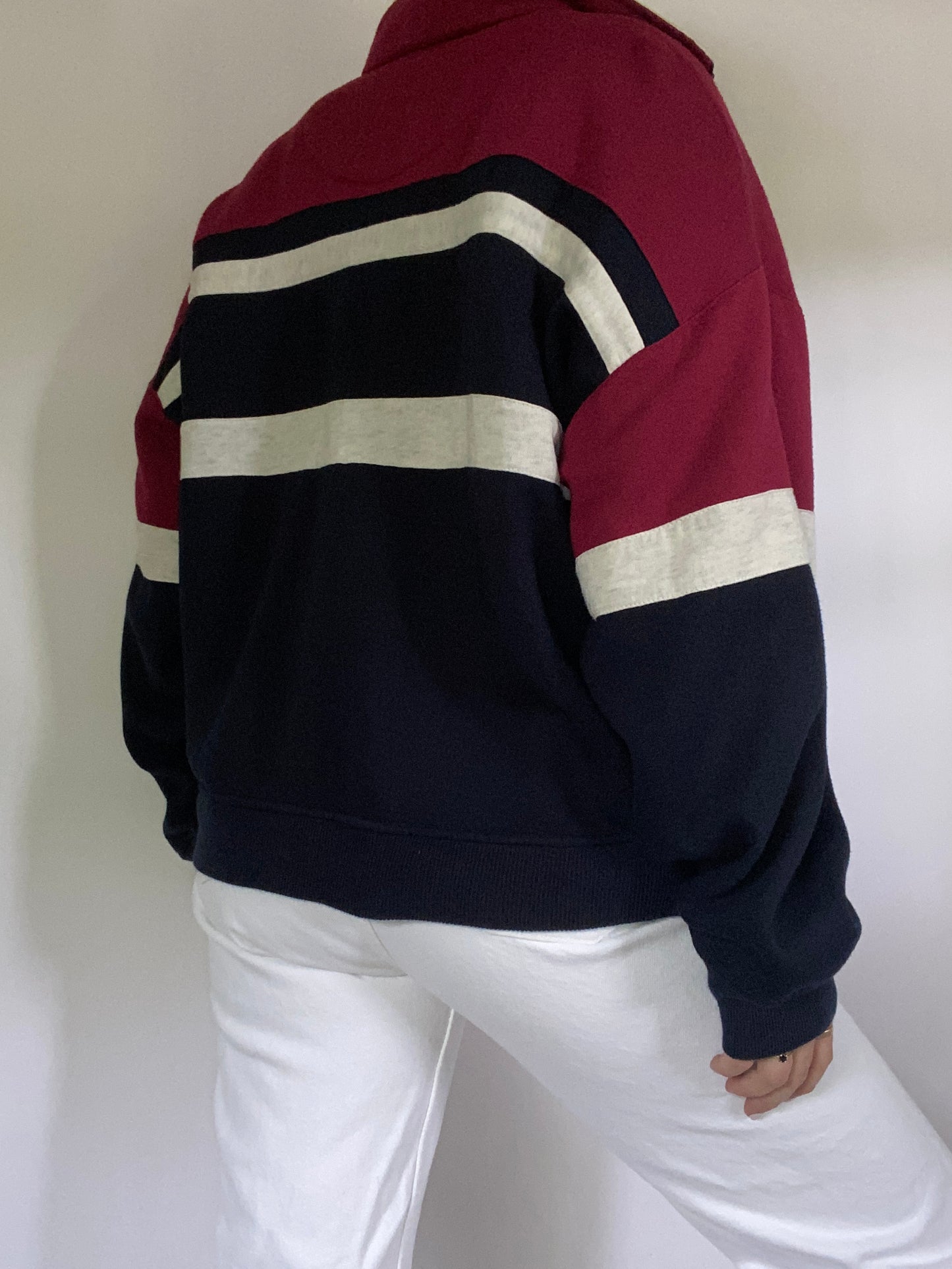 Christian Dior Color Block Zip Up Sweatshirt Size XL