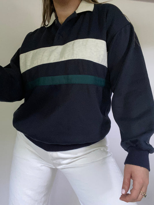 Christian Dior Striped Polo Pullover Size M