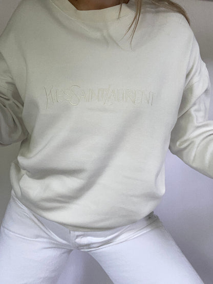 Yves Saint Laurent Logo Crewneck Size L